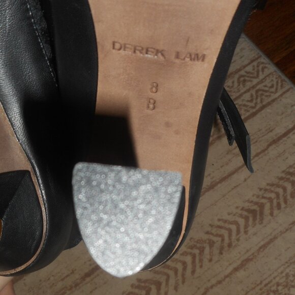 NEW Derek Lam black leather and cow hair booties, size 8 - Picture 6 of 11